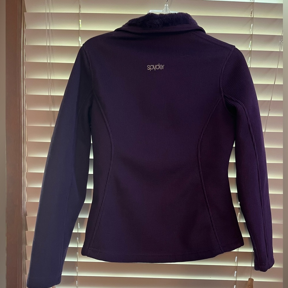 Spyder Royal Purple Zip Thermal Fleece Jacket - S - Picture 2 of 8